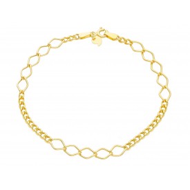 BRACCIALE CATENA 18 CM ORO...